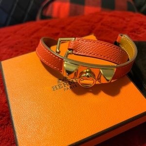 ❌❌SOLD❌❌Hermès Gold-Plated Rivale Double Tour